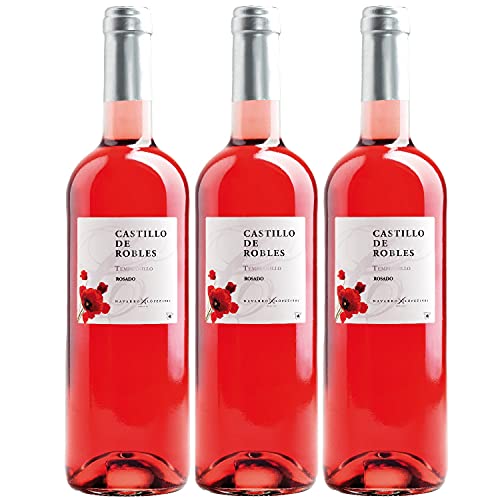 Castillo de Robles Tempranillo Rosado VDT Castill Roséwein trocken Spanien (3 Flaschen) von CASTILLO DE ROBLES