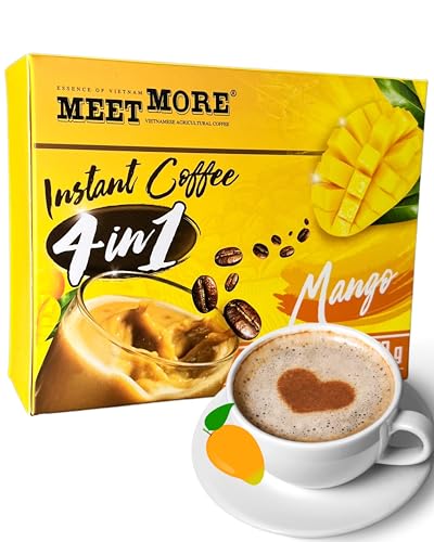 MOIN VIETNAM 4in1 Kaffee Mango - Instant Lösliche Kaffee mit Mango - Premium Qualität - exotische Kaffee aus Vietnam fruchtige Geschmack - 15er Pack (15x18g) von CAVUMI