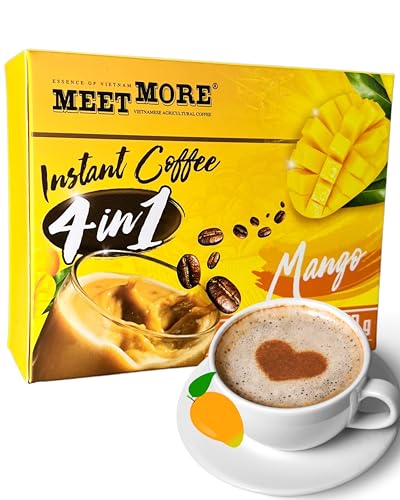 MOIN VIETNAM 4in1 Kaffee Mango - Instantkaffee mit Mango - Premium Qualität - exotischer fruchtiger Geschmack - 270g - MEET MORE von CAVUMI