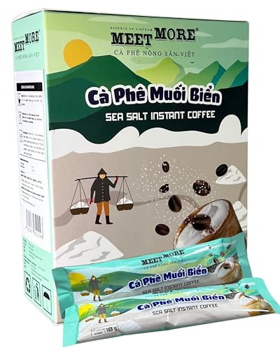 MOIN VIETNAM - Meet More - 4in1 Kaffee Meersalz - Instant Lösliche Kaffee mit Meersalz - Premium Qualität - exotischer Kaffee - 180g von CAVUMI