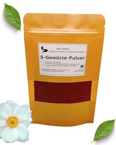 MOIN VIETNAM 5 Gewürze Pulver - vietnamesische Gewürzmischung - BBQ Gewürze- Marinade Pulver für Fisch und Fleisch- Sehr Aromatisch - 100% Natur - Vegan- Standbeutel 35g von CAVUMI