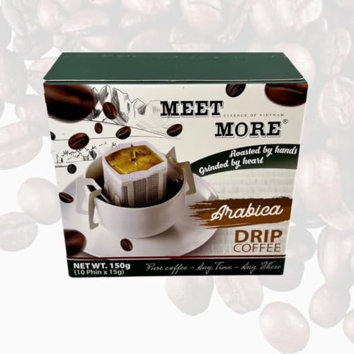 MOIN VIETNAM Arabica Drip Coffee | Kaffee aus Vietnam | 100% Natur | Vegan | Glutenfrei | Laktosefrei | 1 Packung (10x15g) von CAVUMI