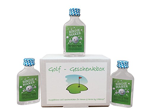 CEBEGO Golfschnaps BIRDIEMAKER 3-er-Set in Geschenkbox, Golfgeschenke Williamsbirne 0,02 l x 3, 35% vol von CEBEGO