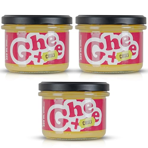 CG Ghee+ Chili | 3 x 220ml | Ausgezeichnet mit dem Great Taste Zertifikat | Reines Butterfett mit würzigem Chili für eine pikante Note | Ideal zum Kochen, Braten, Backen und Grillen |24 Monate haltbar CG Ghee+ Chili | 3 x 220ml | Ausgezeichnet mit dem Great Taste Zertifikat | Reines Butterfett mit würzigem Chili für eine pikante Note | Ideal zum Kochen, Braten, Backen und Grillen |24 Monate haltbar von CG