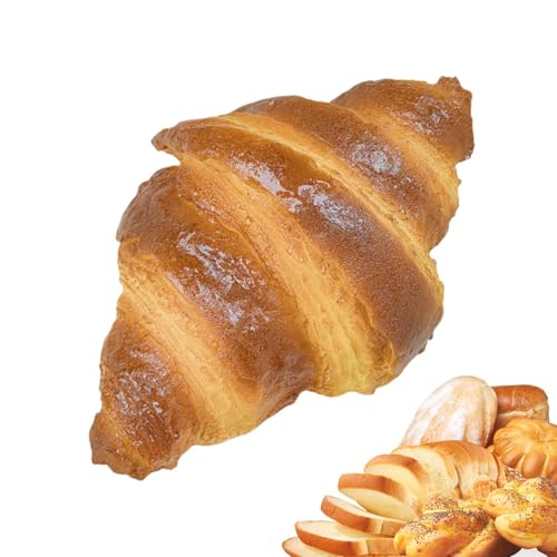 CGACCSD Künstliches Brot zur, falsche Croissants | Realistisches falsches Brot simuliertes Croissant,Lebensmittelmodell, Heimküchenschreibtisch Fensterläden Beispiel Display für Bäckerei von CGACCSD