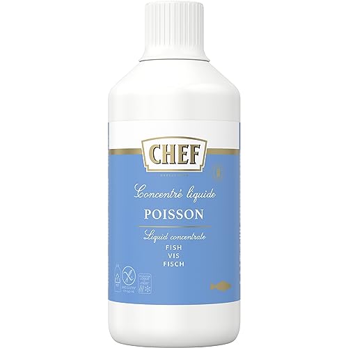 CHEF Flüssiges Konzentrat Fisch, Geschmacksboost für Aromatische Fischgerichte, 100% Natürlicher Geschmack, 1er Pack (1 x 1L) von CHEF