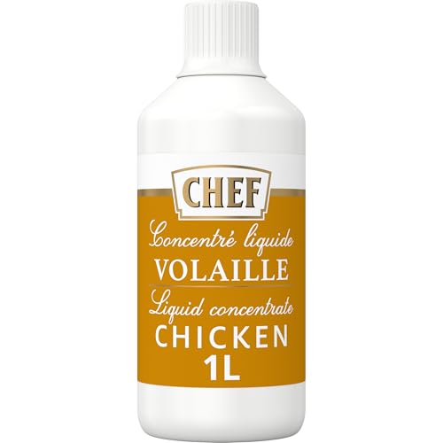 CHEF Flüssiges Konzentrat Geflügel, Geschmacksboost für Herzhafte Fleischgerichte, 100% Natürlicher Geschmack, 1er Pack (1 x 1L) von CHEF