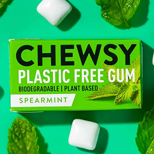 Chewsy Grüne Minze | natürlicher, plastikfreier Kaugummi | zuckerfrei + aspartamfrei | mit 100% Xylitol gesüßt | zahnschonend | vegan 15 g (12 Packungen, 120 Stück Kaugummi) von CHEWSY