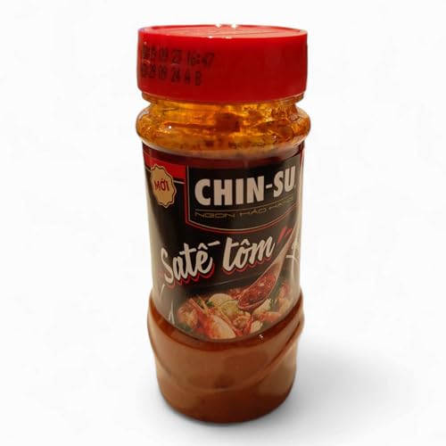 CHINSU Frische Garnelen-Hot-Sauce – Erlesene Aromen für kulinarische Köstlichkeiten – Vietnamesische Spezialität – Tom CHIN-SU Satay – 1 Stück à 90 g CHINSU Frische Garnelen-Hot-Sauce – Erlesene Aromen für kulinarische Köstlichkeiten – Vietnamesische Spezialität – Tom CHIN-SU Satay – 1 Stück à 90 g von CHIN-SU