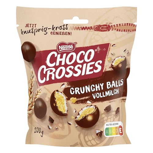 CHOCO CROSSIES CHOCO CROSSIES NESTLÉ CHOCO CROSSIES Crunchy Balls Vollmilch, Knusper-Kugeln aus krossen Weizencerealien, umhüllt mit zartschmelzender Vollmilchschokolade, 1er Pack (1x200g) von CHOCO CROSSIES