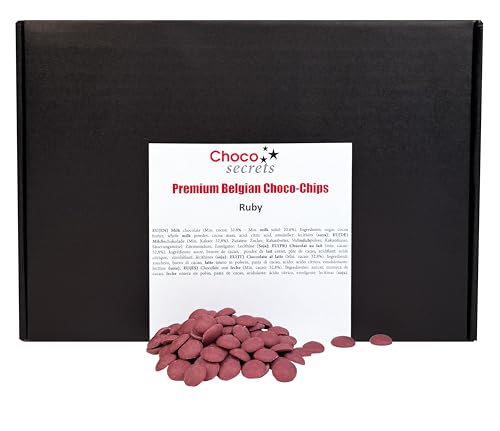 CHOCO SECRETS - 1,5 kg belgische Ruby Schokolade für Schokobrunnen - Schokofondue Schokolade - Ruby Kuvertüre für Schokoladenbrunnen - Backschokolade, Schokodrops, Schokochips CHOCO SECRETS - 1,5 kg belgische Ruby Schokolade für Schokobrunnen - Schokofondue Schokolade - Ruby Kuvertüre für Schokoladenbrunnen - Backschokolade, Schokodrops, Schokochips von CHOCO SECRETS
