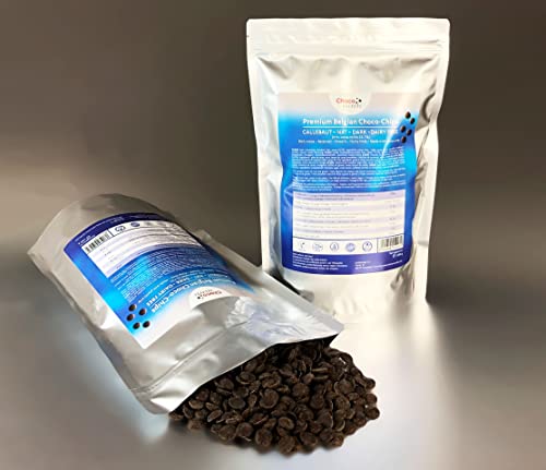 CHOCO SECRETS - 1 kg belgische NXT Vegane dunkle Schokolade, DARK 55,7%, Schoko-Chips - im wiederverschließbaren Standbeutel - Für Schokobrunnen - Premium Kuvertüre für Schokoladenbrunnen, Fondue von CHOCO SECRETS