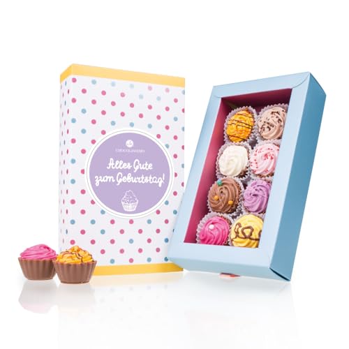 CHOCOLISSIMO - Schokolade Geschenk Geburtstag - Pralinen Geschenk - mit Alkohol - 8 handgemachte Cupcakes Pralinen - Kleines Geschenk für Frauen, Männer, Papa, Mama, Partner, beste Freundin CHOCOLISSIMO - Schokolade Geschenk Geburtstag - Pralinen Geschenk - mit Alkohol - 8 handgemachte Cupcakes Pralinen - Kleines Geschenk für Frauen, Männer, Papa, Mama, Partner, beste Freundin von CHOCOLISSIMO