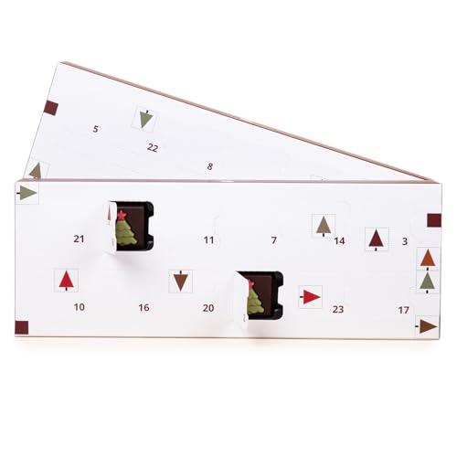 Adventskalender Schokolade - Weihnachtskalender - Schokoladen-Adventskalender - mit 24 Schoko-Täfelchen, Schokoladenadventskalender alkoholfrei - für Kinder, Erwachsene, Frauen, Männer - Weißer Schnee Adventskalender Schokolade - Weihnachtskalender - Schokoladen-Adventskalender - mit 24 Schoko-Täfelchen, Schokoladenadventskalender alkoholfrei - für Kinder, Erwachsene, Frauen, Männer - Weißer Schnee von CHOCOLISSIMO