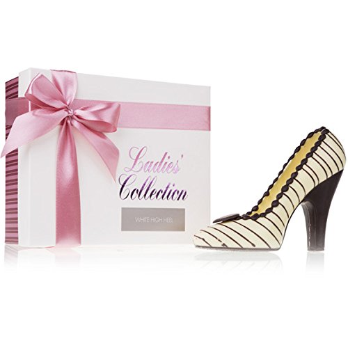 CHOCOLISSIMO - Schokolade Geschenk Frauen - Schuh aus weißer Schokolade - Geschenkidee zum Geburtstag, Valentinstag, Muttertag, für Mama, Schwester, Mädchen, Freundin - Schokoladenfiguren, Tortendeko von CHOCOLISSIMO