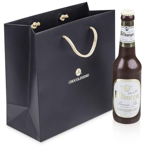 Bierflasche aus Schokolade - Schokoladengeschenk für Männer | inklusiv Geschenktasche | Geschenkideen | Vater | Papa | Vatertagsgeschenk | Geschenkset zum Vatertag | Mann | Freund von CHOCOLISSIMO