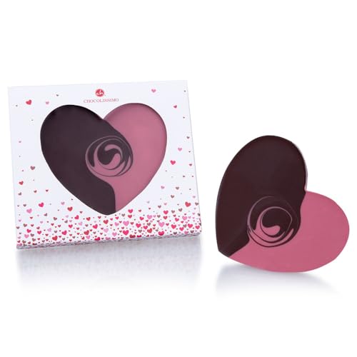Chocolate Heart Harmony - Schokoladentafel in Herzform | Geschenk für Verliebte | Valentinstag | Mann | Frau | Kind | Mädchen | Junge | Freund | Freundin | Liebesgeschenk | Herzchen | Ruby von CHOCOLISSIMO