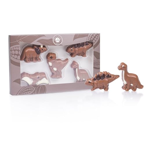 Dinosaurier aus Schokolade - Set mit Schokoladendinosauriern | Schokolade | Geschenkidee | Schokoladenfiguren | Dino | Schokoladendino | Junge | Mädchen | Kind | Kinder | Geburtstag | Dinos von CHOCOLISSIMO