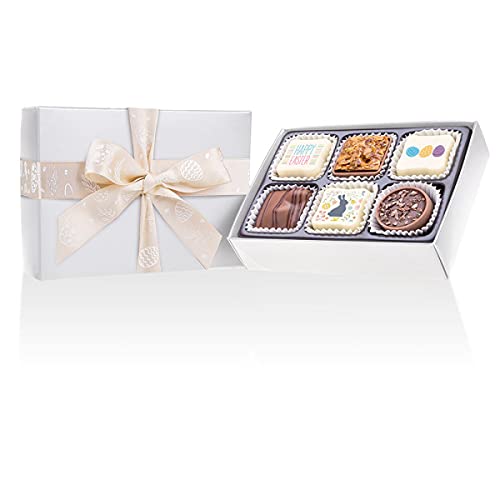 CHOCOLISSIMO - 6 alkoholfreie Osterpralinen, Süße Schokolade zu Ostern, Geschenkidee für Frauen, Oster-Geschenk, Schokoladen-Osterpralinen in Premium-Box, Ostergeschenk für Erwachsene, in Geschenkbox von CHOCOLISSIMO