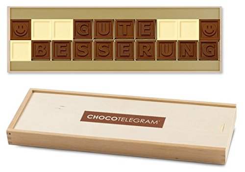 GUTE BESSERUNG - Schokoladenbotschaft | Gute Besserung Schokolade | Gute Besserung Geschenke | Genesungswünsche | kleine Aufmunterung | für Kinder und Erwachsene von CHOCOLISSIMO