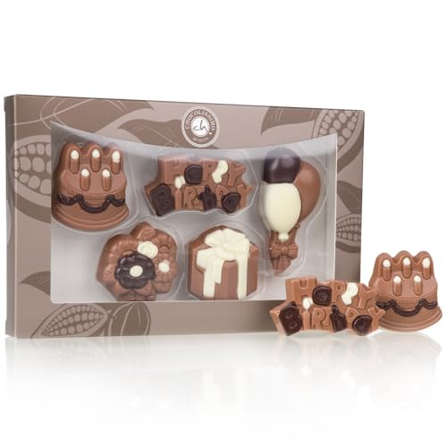 Geburtstagsset aus Schokolade - Schokoladenfiguren mit Geburtstagsmotiven - Geschenkidee - Geschenk - Geburtstag - Mann - Frau - Kind von CHOCOLISSIMO