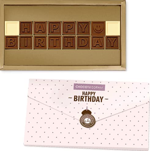 Happy Birthday - Geburtstagswünsche aus Schokolade | Geburtstag | Geschenkidee | Jahrestag | Wiegenfest | Jubiläum | Mann | Frau | Junge | Mädchen | Glückwünsche | Geburtstagsfeier von CHOCOLISSIMO