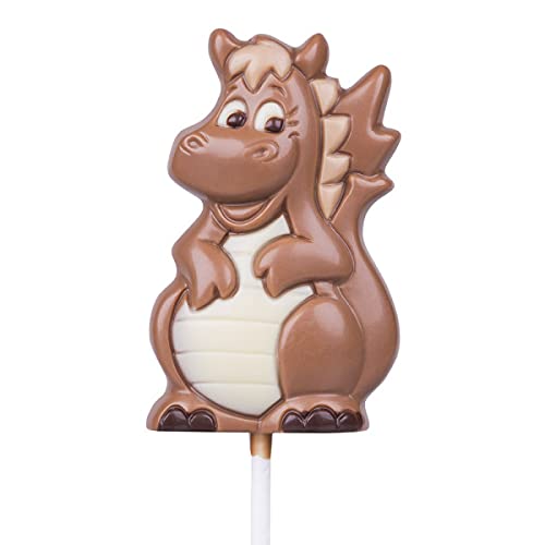 Lollipop Drache - Schoko-Lollipop in der Form eines Drachen | Schokolade | Süßigkeiten | Geschenk | Kinder | Kind | Mädchen | Junge | Geburtstag | Weihnachten | Mitbringsel | Schokolutscher von CHOCOLISSIMO