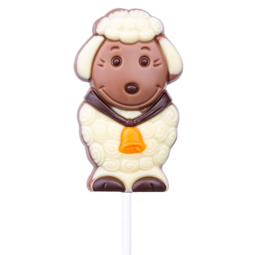 Lollipop Schaf - Schokolade | Ostern | Osterschokolade | Kind | Kinder | Junge | Mädchen | Osterüberraschung | Schokoladenfigur am Stiel von CHOCOLISSIMO
