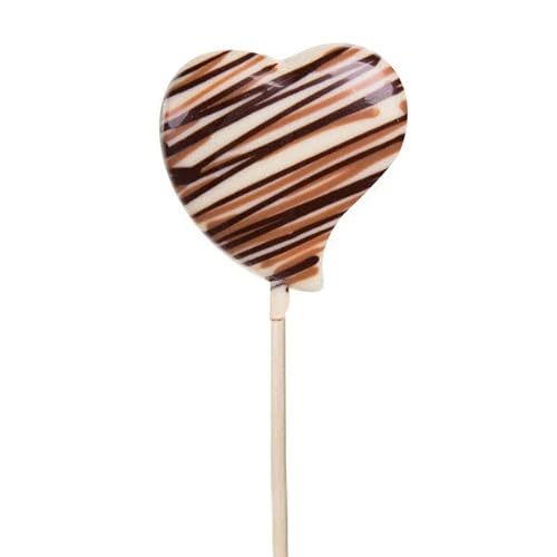 Lollipop 'Weißes Herz' - Herzlolli aus weißer Schokolade | Lolli | Geschenk | Geburtstag | Weihnachten | Valentinstag | Muttertag | Vatertag | Mann | Frau | Junge | Mädchen von CHOCOLISSIMO