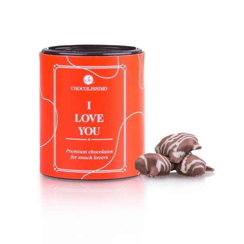 Love Obsession - Erdbeeren in Vollmilchschokolade - getrocknete Erdbeeren im Schokolade | Geschenk | Valentinstag | Mann | Frau | Valentinstagsgeschenk | Geschenkidee | Liebe von CHOCOLISSIMO
