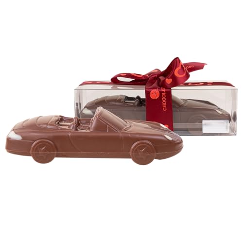 CHOCOLISSIMO - Liebes Geschenk - Auto aus Schokolade - Porsche Cabrio - Jahrestag, Geburtstag, Männer, Papa, Partner, Freund, Boyfriend, Autoliebhaber, Shoko, Frauentag, Ostern, Herz, Kinder, Frauen von CHOCOLISSIMO