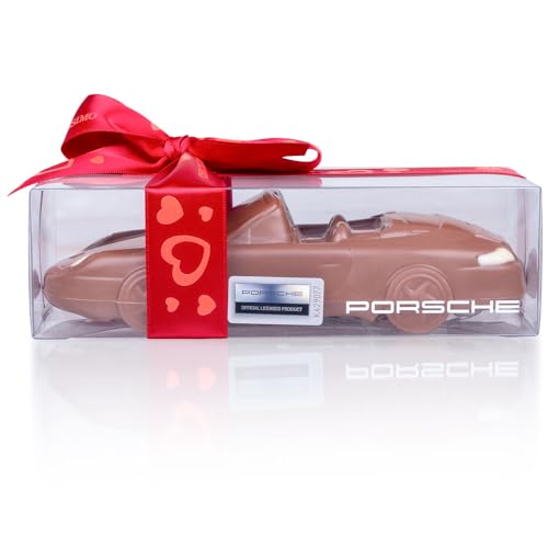 Porsche Cabrio - Schokolade - Valentinstag - Auto aus Vollmilchschokolade | Geschenk für Autoliebhaber | Kinder | Erwachsene | lustige Geschenkidee | Mann | Frau | Vatertag | Geburtstag | Männer von CHOCOLISSIMO