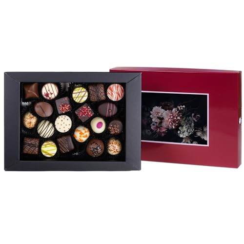 CHOCOLISSIMO Schokolade Geschenk - Pralinen Geschenk - mit Alkohol - Weihnachten, Geburtstag, Valentinstag, Muttertag, Vatertag, Jahrestag - für Frau, Frauen, Mann, Männer, Papa, Mama - Postcard Grand von CHOCOLISSIMO