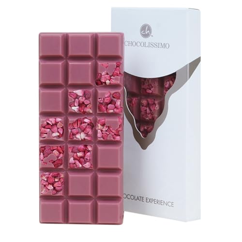 CHOCOLISSIMO - Schokolade Geschenk - Tafel Schokolade aus feinster Ruby-Kakaobohne, Weltneuheit - Rosa Schokolade - Geschenkidee Frauen, Mama, beste Freundin, Geburtstag, Valentinstag, Jahrestag CHOCOLISSIMO - Schokolade Geschenk - Tafel Schokolade aus feinster Ruby-Kakaobohne, Weltneuheit - Rosa Schokolade - Geschenkidee Frauen, Mama, beste Freundin, Geburtstag, Valentinstag, Jahrestag von CHOCOLISSIMO