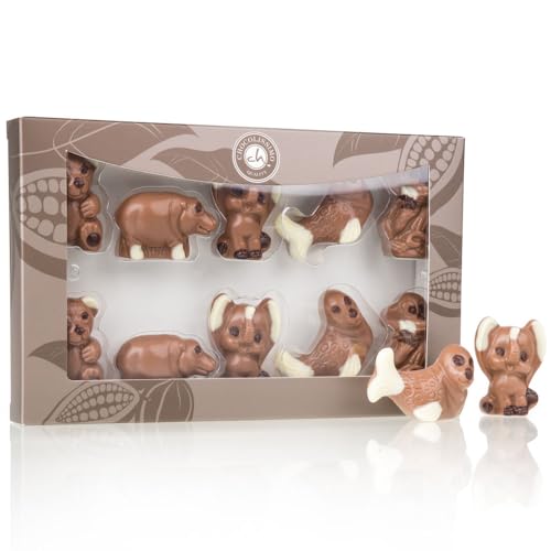 Schokoladen Zoo - zehn Zootiere aus Schokolade - Geschenk - Geschenkidee - Kinder - Geburtstag - Schokoladenset von CHOCOLISSIMO