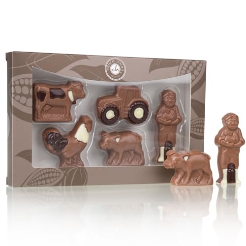 Schokoladenfarm - fünf Schokoladenfiguren aus dem Bauernhof - Schokolade - Geschenk - Junge - Mädchen - Geschenkidee - Kind von CHOCOLISSIMO