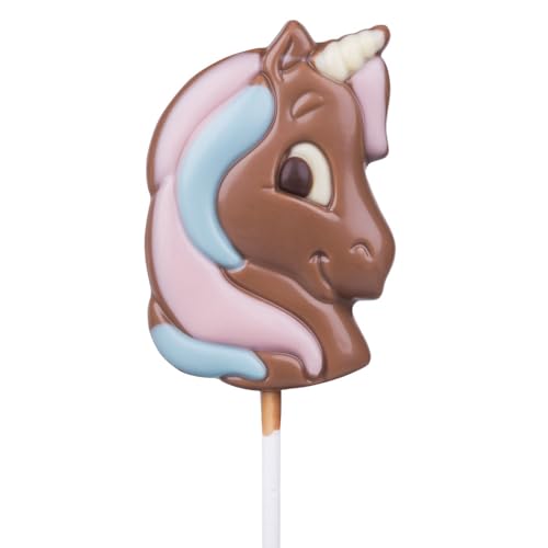 Lollipop Einhorn - Lolly aus Vollmilchschokolade | Einhörner | Geschenk | Schokolade | Geburtstag | Kind | Kinder | Mädchen | Junge | Jungen | Geburtstagsfeier | Giveaway | Lolli | Lollipop von CHOCOLISSIMO