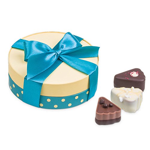 Sweet Cake Mini - Pralinen - 5 Pralinen in Kuchenstück-Form | Geschenkidee | Geschenk | Geburtstag | Dankeschön | Hochzeitsgeschenk | Muttertag | Vatertag | Mann | Frau | Männer | Frauen von CHOCOLISSIMO