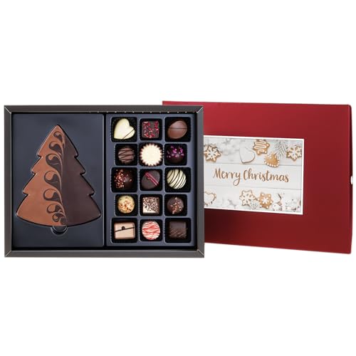 CHOCOLISSIMO - Weihnachtspralinen - Schokolade Geschenk Weihnachten - Schokoladentafel und 15 handgemachte Pralinen - Weihnachtsschokolade, Nikolaus Geschenk Frau, Mann - Xmas ChocoPostcard Maxi CHOCOLISSIMO - Weihnachtspralinen - Schokolade Geschenk Weihnachten - Schokoladentafel und 15 handgemachte Pralinen - Weihnachtsschokolade, Nikolaus Geschenk Frau, Mann - Xmas ChocoPostcard Maxi von CHOCOLISSIMO