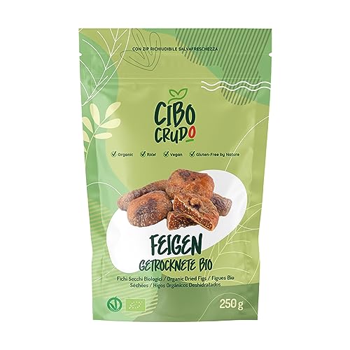 Getrocknete Feigen Bio Ungeschwefelt - 250g. Feigen Getrocknet aus der Türkei Ungezuckert. Hochwertiges Naturprodukt. Organic Dried Figs. von CIBO CRUDO crudo biologico vegan