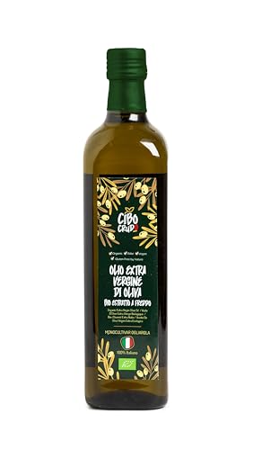 Olivenöl Bio Extra Natives un Kaltgepresst - 750ml. Zertifiziertes Bio Olivenöl aus Italien. von CIBO CRUDO crudo biologico vegan