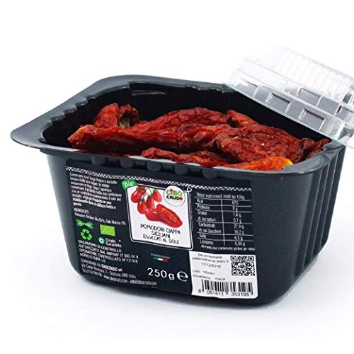 Sizilianische Getrocknete Tomaten - 250g. Getrocknete Tomaten Bio mit Proteine und Ballaststoffe. Sonnengetrocknete Tomaten aus Italien. Ciappa Tomaten Getrocknet Bio. Sizilianische Getrocknete Tomaten - 250g. Getrocknete Tomaten Bio mit Proteine und Ballaststoffe. Sonnengetrocknete Tomaten aus Italien. Ciappa Tomaten Getrocknet Bio. von CIBO CRUDO crudo biologico vegan
