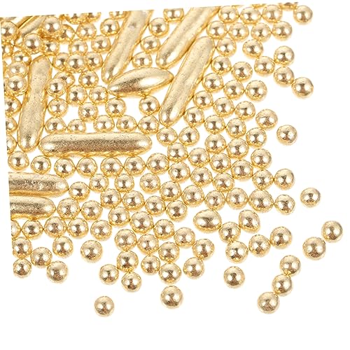 CIMAXIC 1 Packung Kuchendekoration Goldene Streusel Für Kuchen Goldene Kuchen Dekorieren Streusel Goldfolie Sträusel Dekorative Cupcake-streusel Dessertstreusel Kuchenschmuck Legierung von CIMAXIC