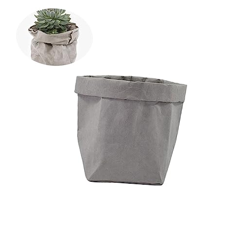 Pflanzgefäß-set Waschbar Kraftpapiertüte Dekorativer Aufbewahrungs-organizer Für Pflanzen Grau L Pflanzgefäß-set Waschbar Kraftpapiertüte Dekorativer Aufbewahrungs-organizer Für Pflanzen Grau L von CIMAXIC
