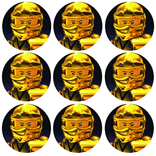 9 Stück Muffinaufleger Muffinfoto Aufleger Foto Bild kompatibel mit Ninjago gold (11) rund ca. 6 cm *NEU*OVP* von CISL