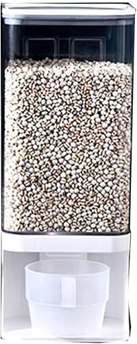 Fässer Getreide verteilen 1500-ml-Wandspender mit Becher, einzelner Eimer, breiter und tiefer Druck for Ausgeben von Reis, platzsparende Getreidelagerung (Color : Red, Size : 1500ML) von CJINSON