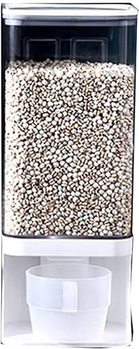 Fässer Getreide verteilen 1500-ml-Wandspender mit Becher, einzelner Eimer, breiter und tiefer Druck for Ausgeben von Reis, platzsparende Getreidelagerung (Color : Red, Size : 1500ML) von CJINSON