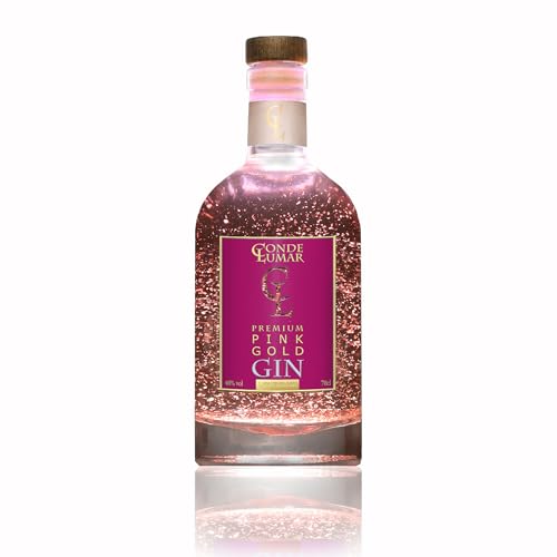 Gin Premium Pink 23K Goldfolie - Strawberry Fruchtig Gin Rose Geschenkidee für Männer & Frauen - Natürliche Botanicals & Gewürze - TÜV Rheinland Gold Zertifikat - Ohne Geschenkverpackung von CL CONDE LUMAR