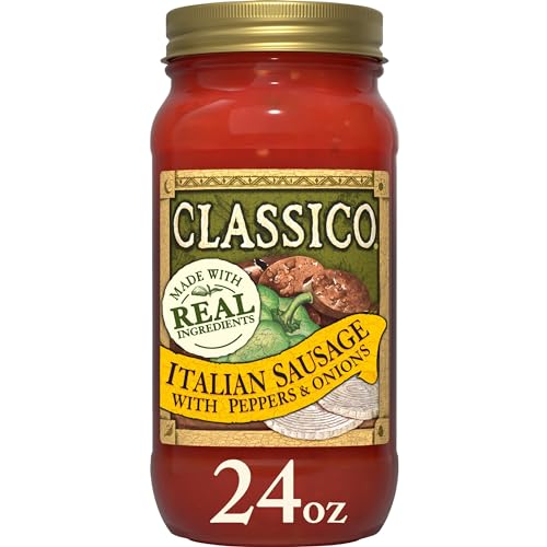 Classico Italian Sausage Spaghetti Pasta Sauce with Tomato, Peppers & Onions (24 oz Jar) von CLASSICO