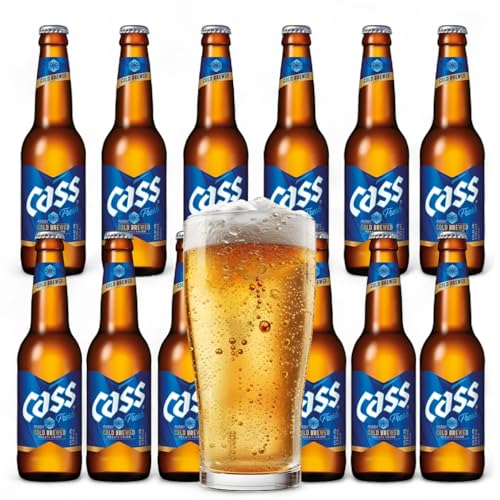 12x Cass fresh 330ml Bier, Premium Lagerbier aus Südkorea, Glasflaschen, mit 4,5% vol. cold brewed, Korea Bier Beer 0,33L 12x Cass fresh 330ml Bier, Premium Lagerbier aus Südkorea, Glasflaschen, mit 4,5% vol. cold brewed, Korea Bier Beer 0,33L von CLEARFEE